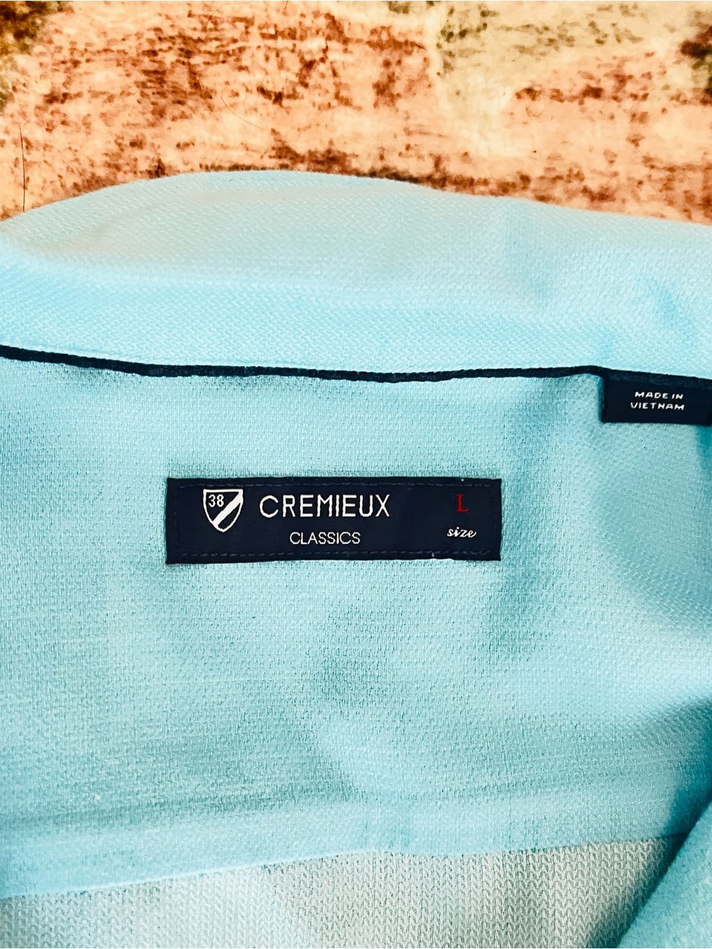 Daniel Cremieux Light Blue Men's Polo with Navy Trim
